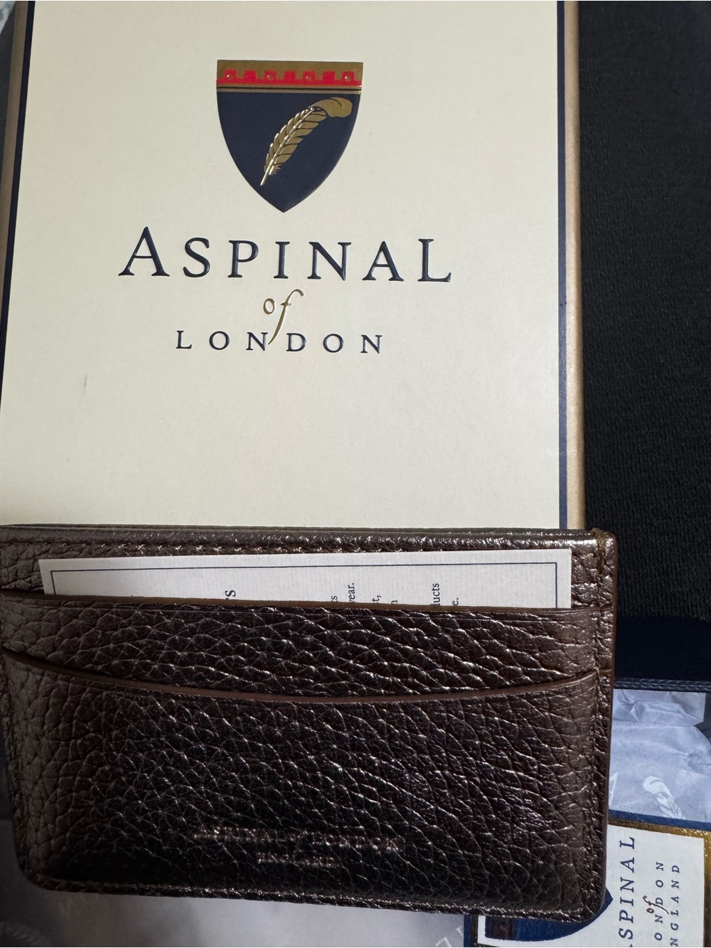 Women's Metallic Card Wallet in Bronze-Tone